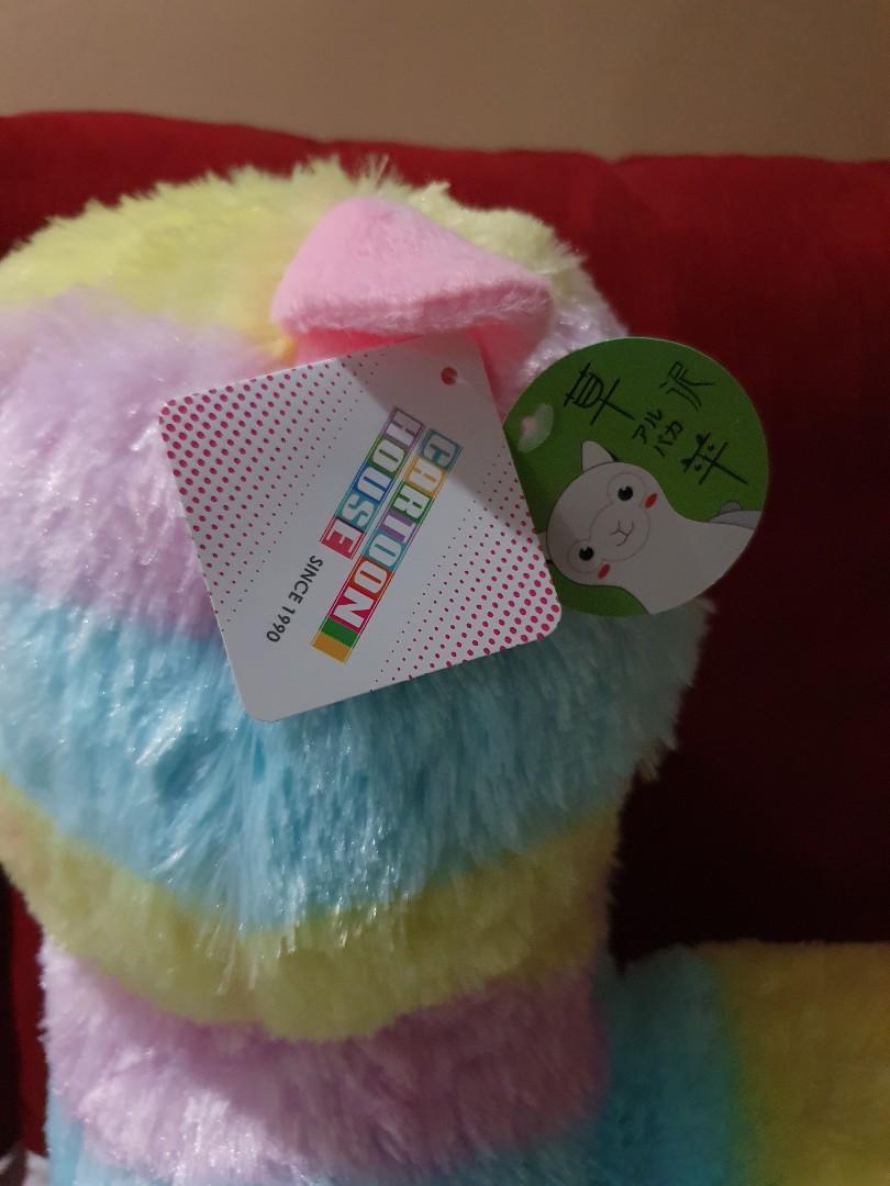 giant rainbow alpaca stuffed animal