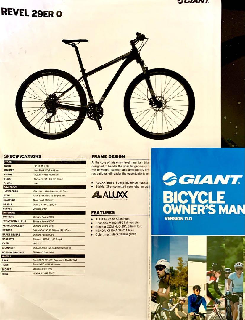 Giant revel 29er specs 2025