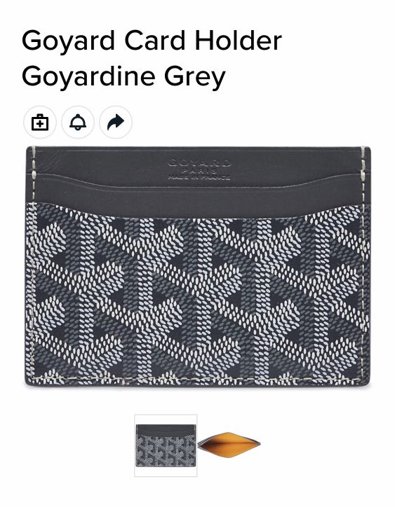 Goyard card new arrivals holder grey