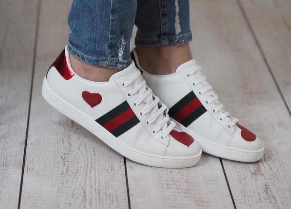 gucci shoes with red heart