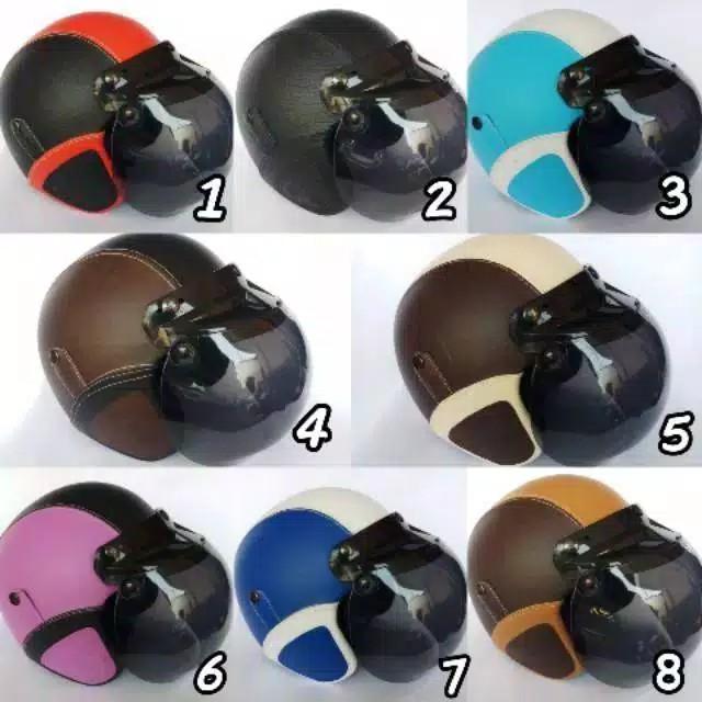 Helm Bogo Dewasa Full Kulit Retro Hitam Coklat Merah Kuning Cream Biru Hijau Sni Centro Motor Di Carousell Helm bogo dewasa mickey mouse warna cream hitam. helm bogo dewasa full kulit retro hitam coklat merah kuning cream biru hijau sni centro