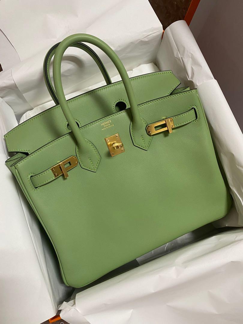 Hermes Birkin 25 Vert Criquet Swift in GHW, Luxury, Bags & Wallets on  Carousell