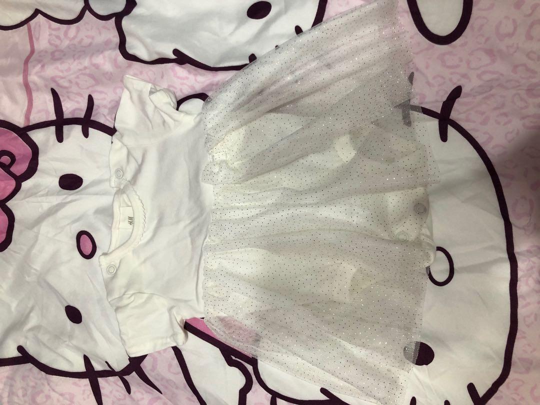 h&m baby girl white dress