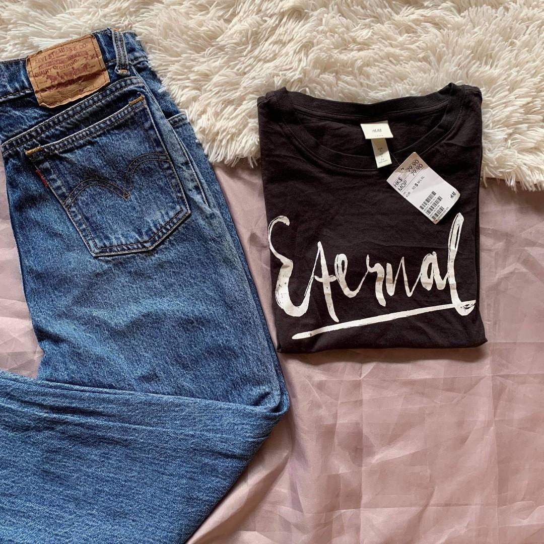 H\u0026M Printed T-Shirt (Eternal), Women's 