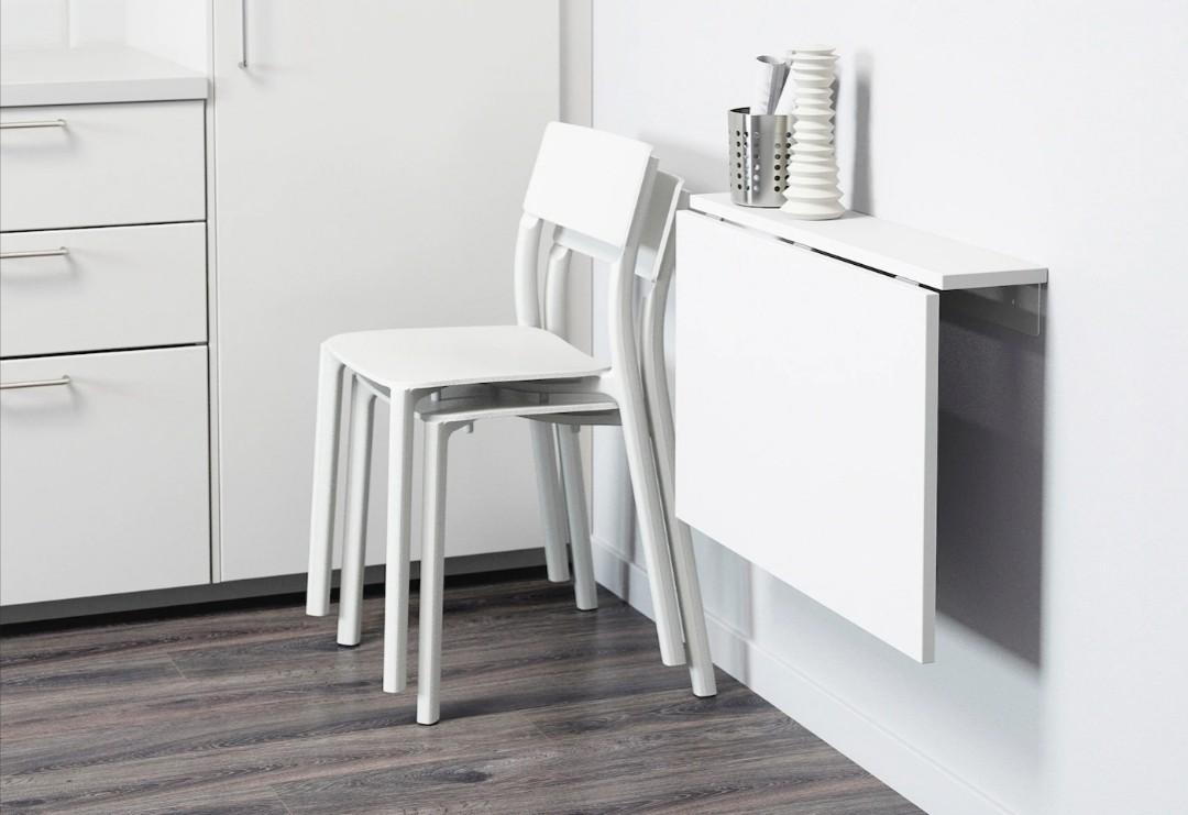 ikea folding table norberg furniture home living furniture tables sets on carousell