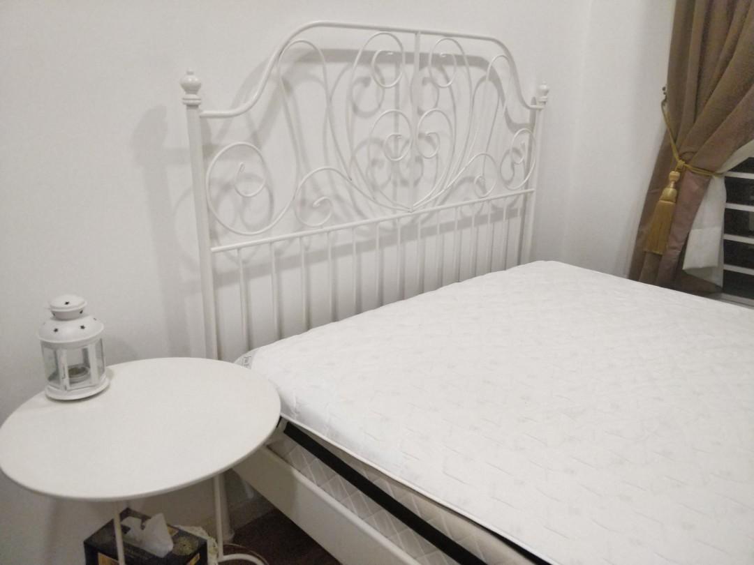 Ikea Leirvik bed with Mattress, Home u0026 Furniture, Furniture on