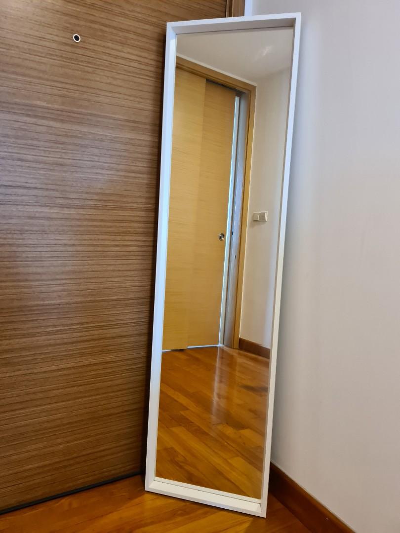 IKEA mirror Nissedal white (Used), Furniture & Home Living, Home Decor