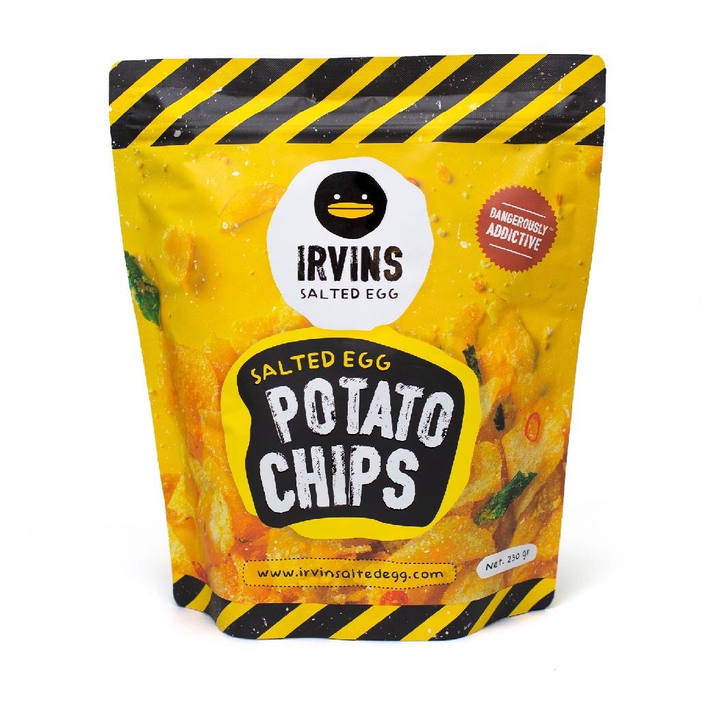 Irvins Salted Egg Potato Chips - 230g, Food & Drinks, Packaged ...