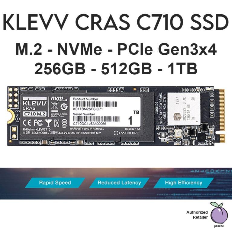Klevv CRAS C710 NVMe PCIe Gen3x4 Solid State Drive SSD 512GB