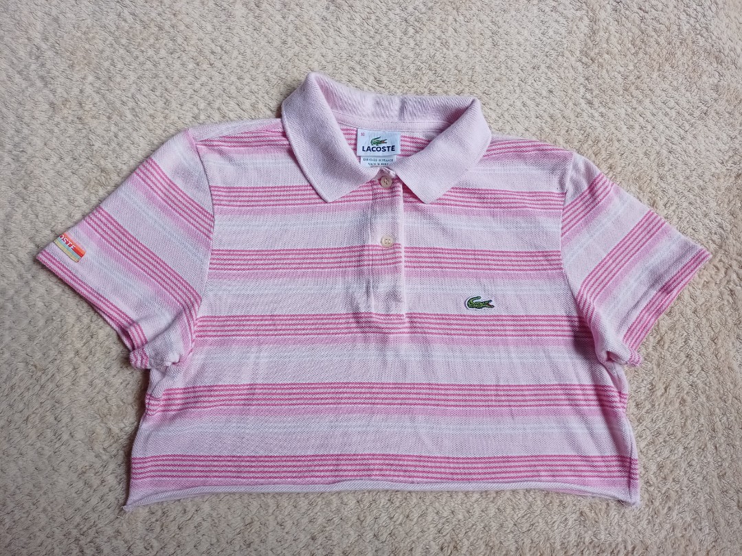 lacoste cropped polo