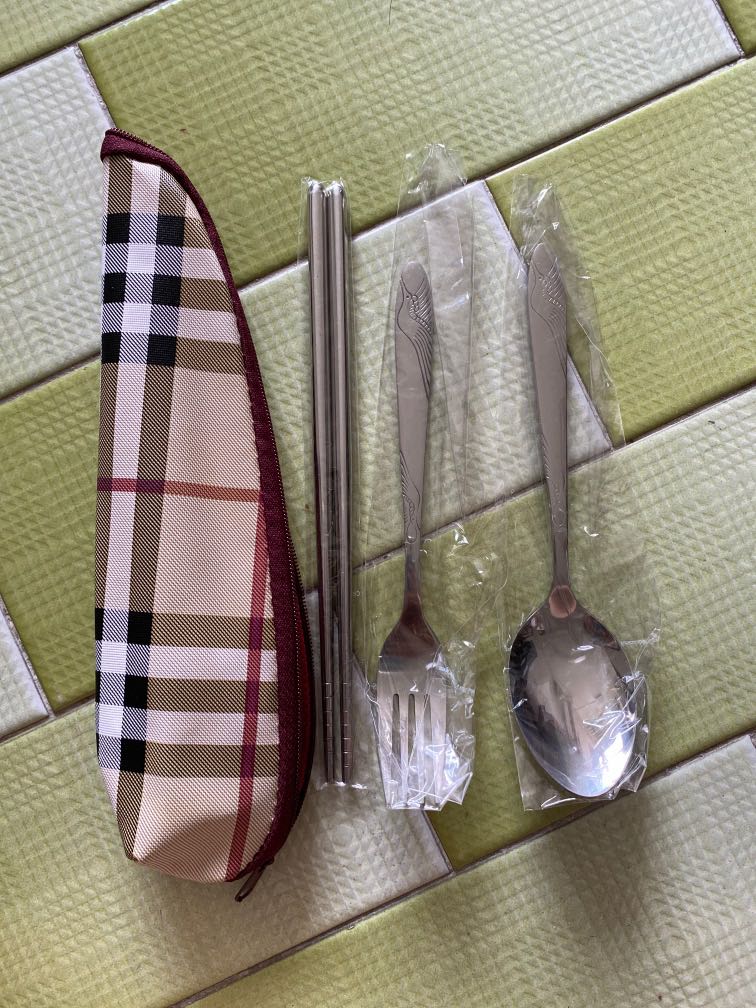 Korean Metal Utensil Set, Furniture & Home Living, Kitchenware