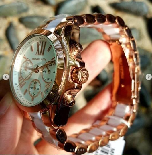 Original Michael Kors MK5907 Ladies Mini Bradshaw Chronograph Rose