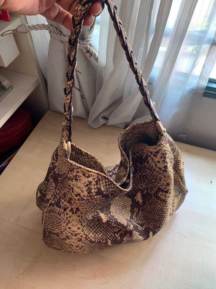 Original Talbots leather shoulder bag snakeskin pattern Luxury