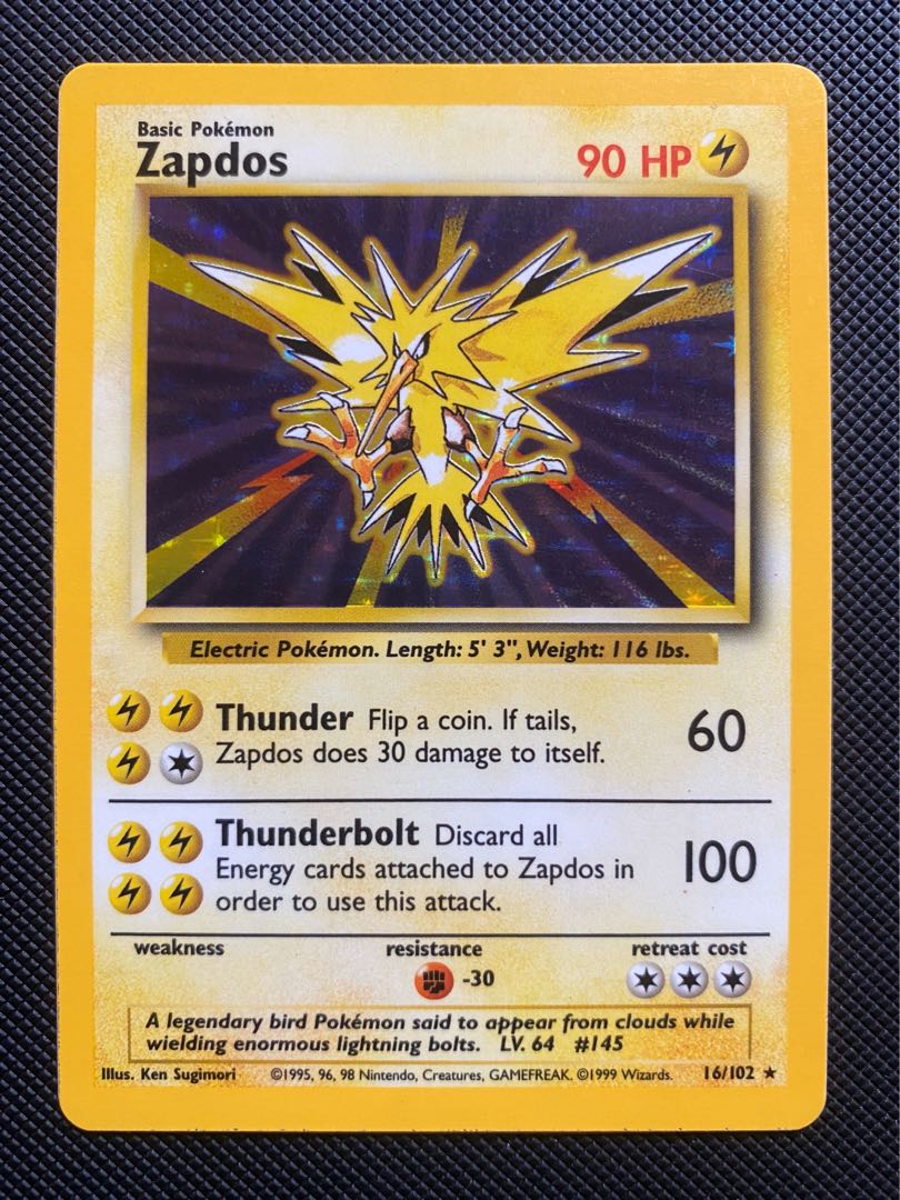 Pokemon Card Zapdos Holo Toys Games Board Games Cards On Carousell