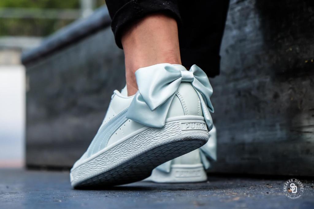 puma women's basket bow sneakers