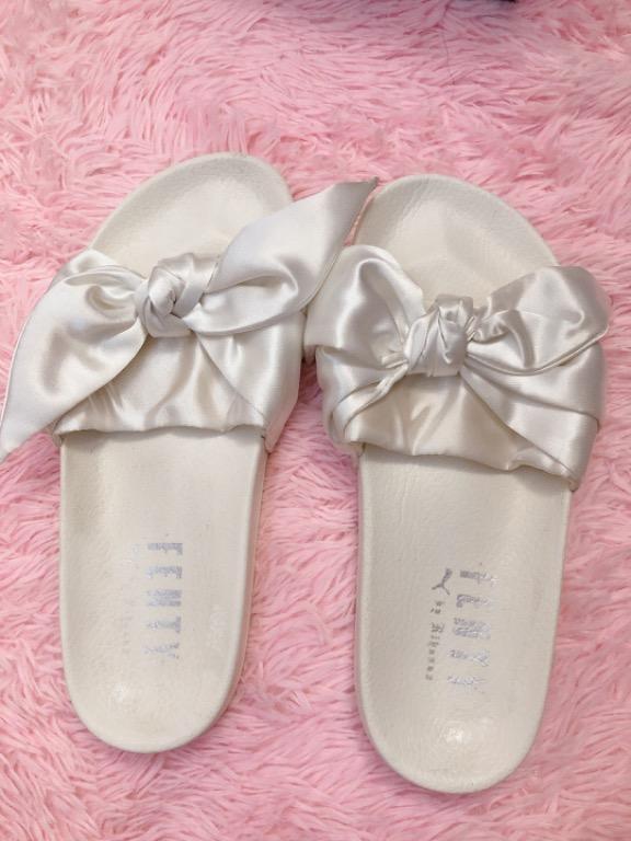 Rihanna white new arrivals puma slides