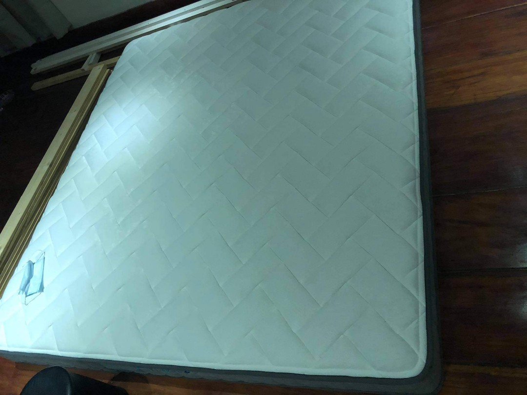 QUALITY BED FRAME WITH URATEX FOAM KING SIZE, Furniture & Home Living