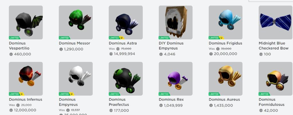 Roblox Limiteds Toys Games Video Gaming Video Games On Carousell - all dominus empyreus hats roblox