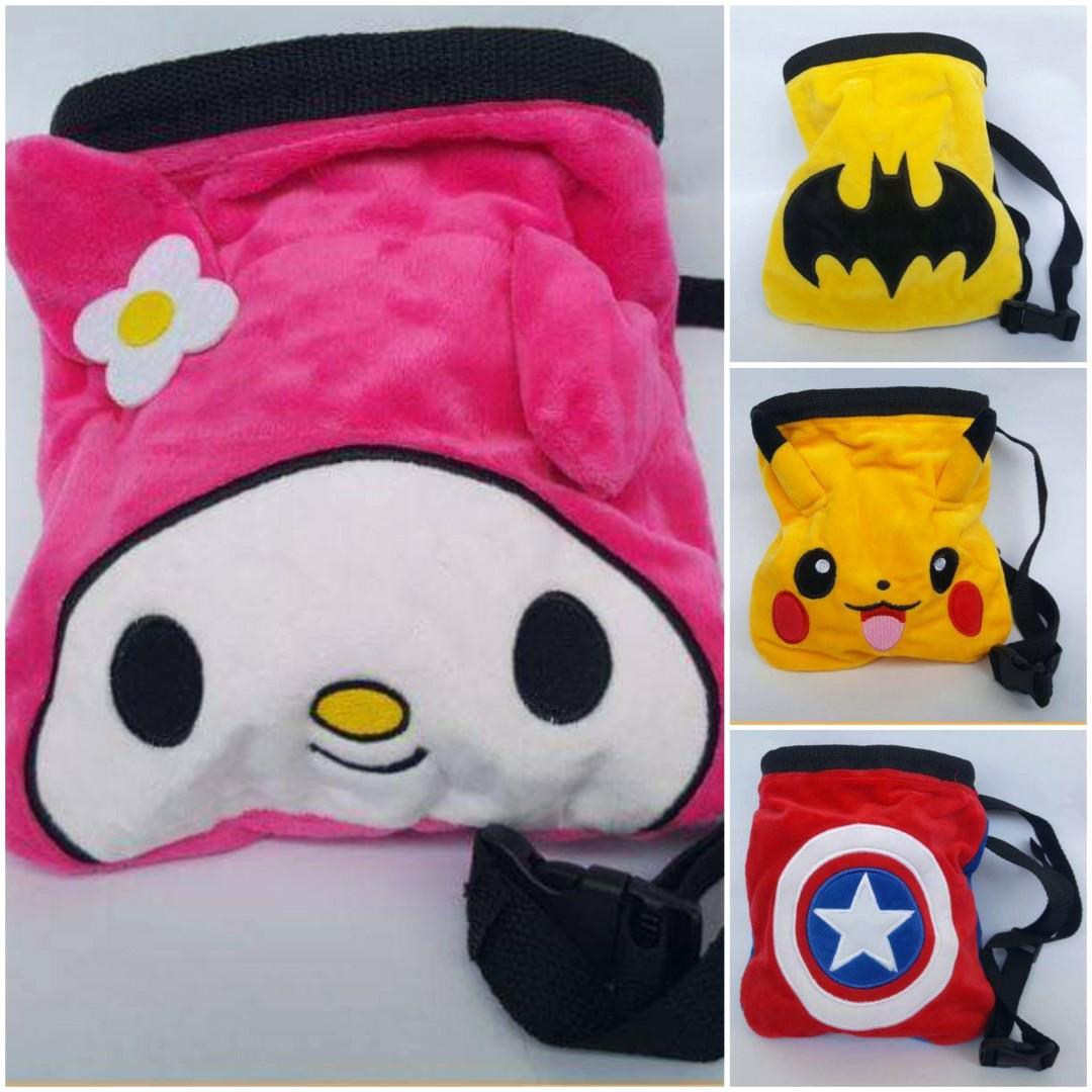 Rock Climbing Chalk Bag Cute Comic Character (Gutetama, Totoro, Pikachu