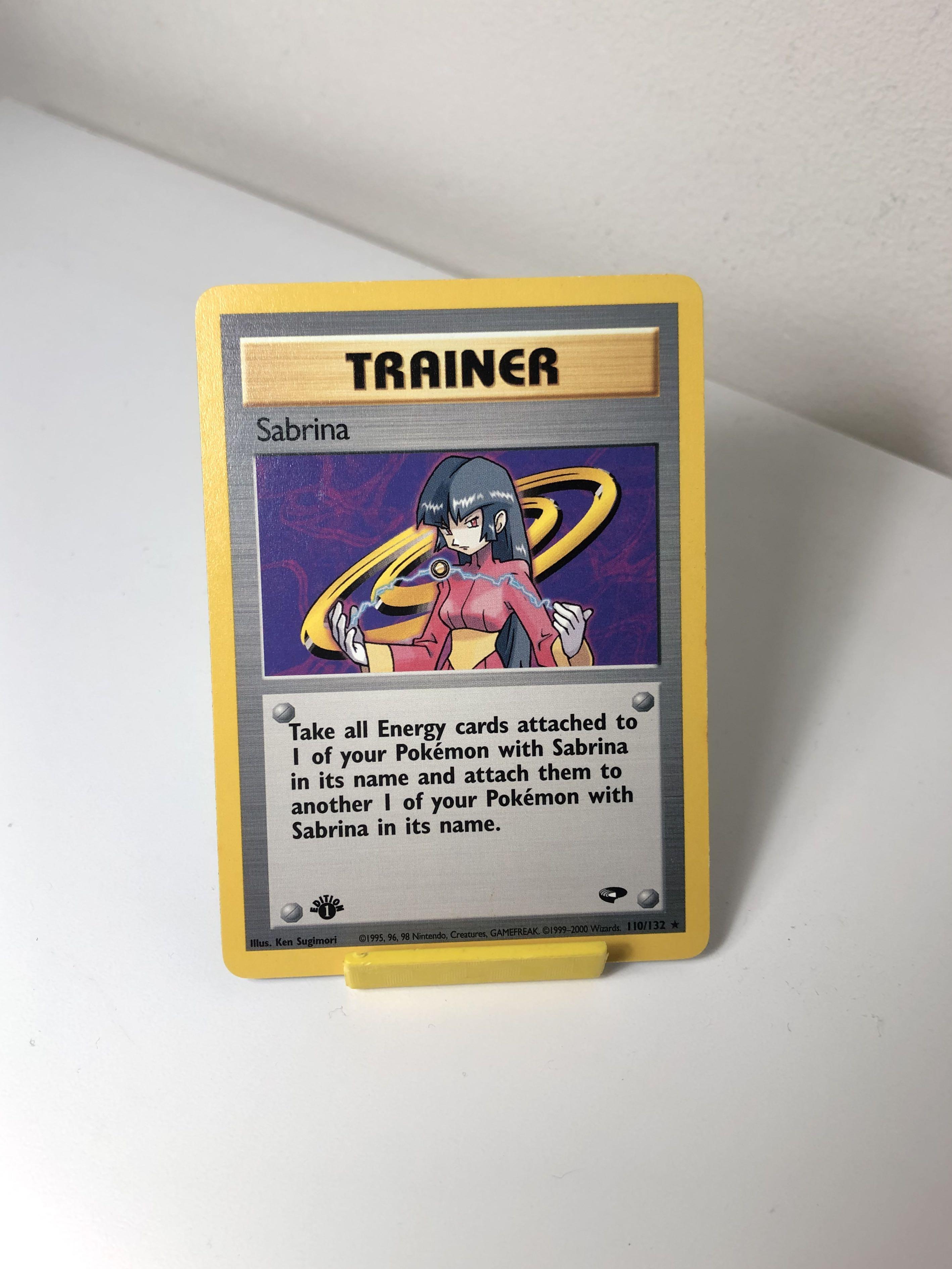 Sabrina First Edition Gym Challenge Trainer Pokemon Card Toys Games Board Games Cards On Carousell