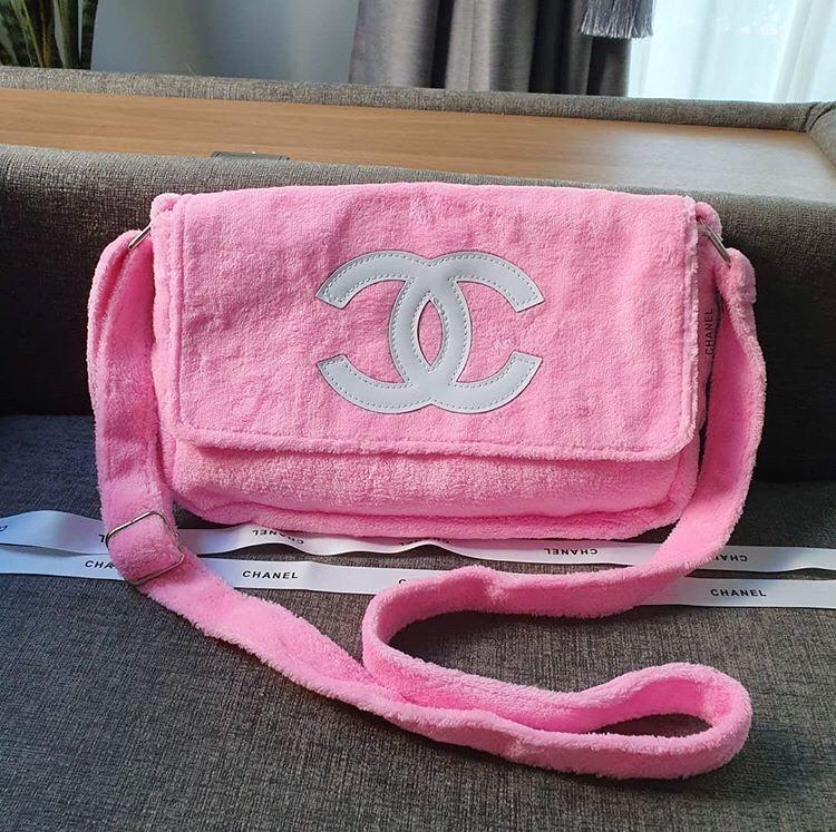 chanel fur flap cover crossbody messenger bag