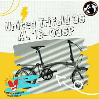 Sepeda Lipat United Trifold 3S BW-BK-SLV