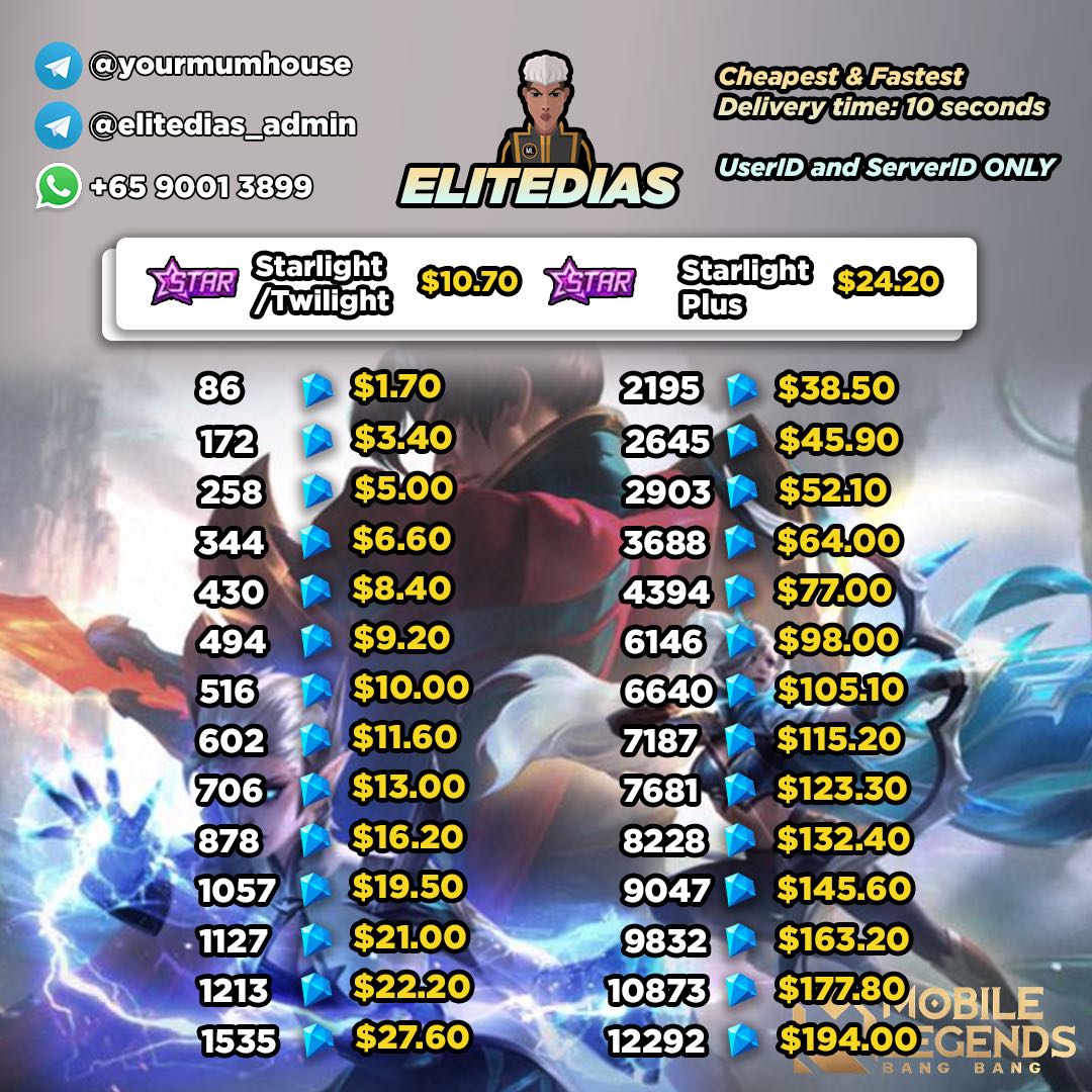 [SEPTEMBER PROMOTION] MOBILE LEGEND DIAMONDS, Toys & Games, Video