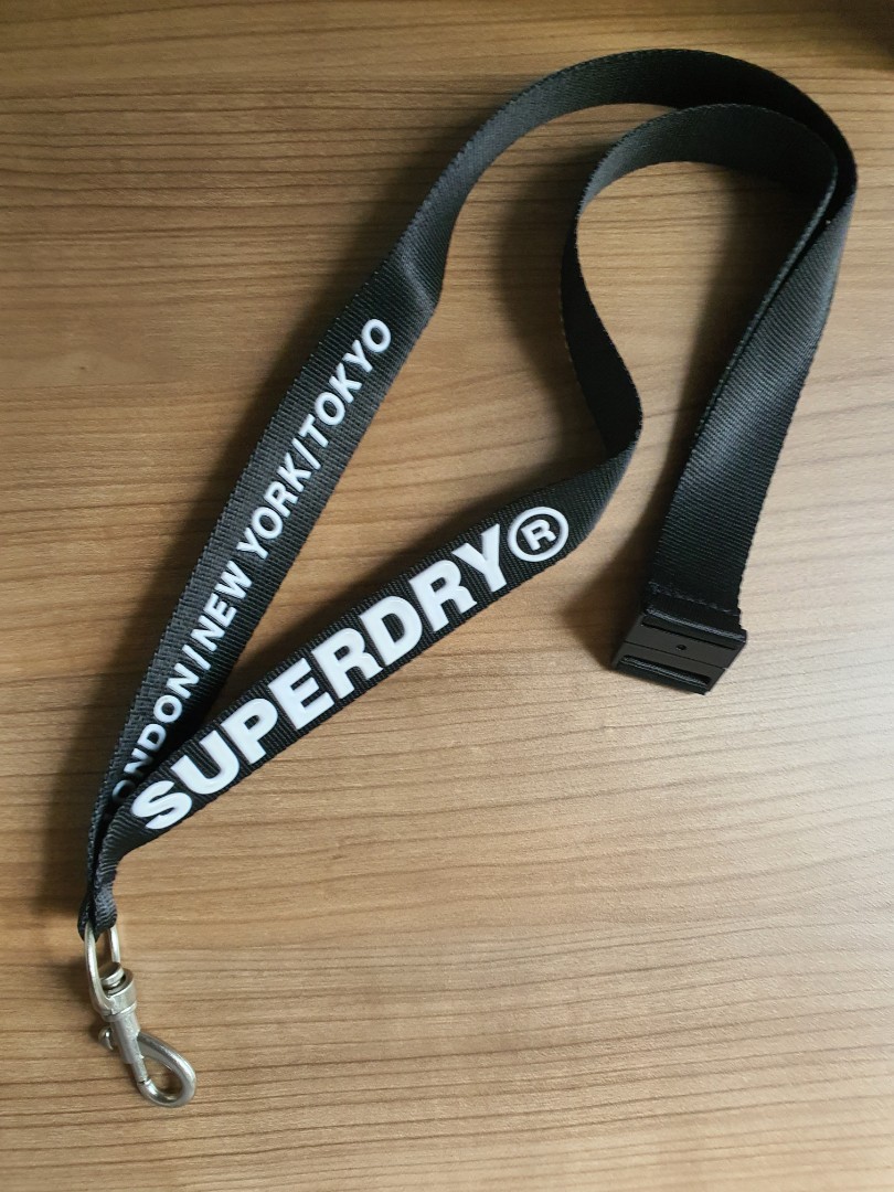 Silver Superdry Jacquard Lanyard 