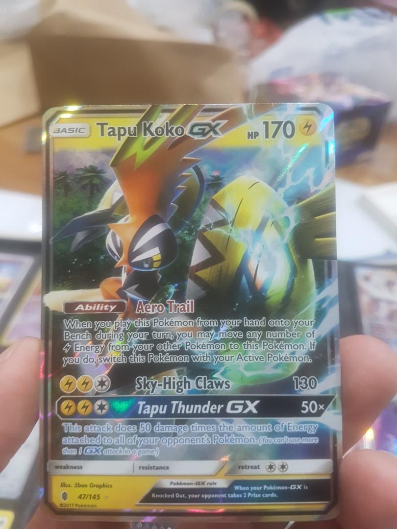 Pokémon Card - Tapu Koko GX - 47/145 - NM - Ultra Rare