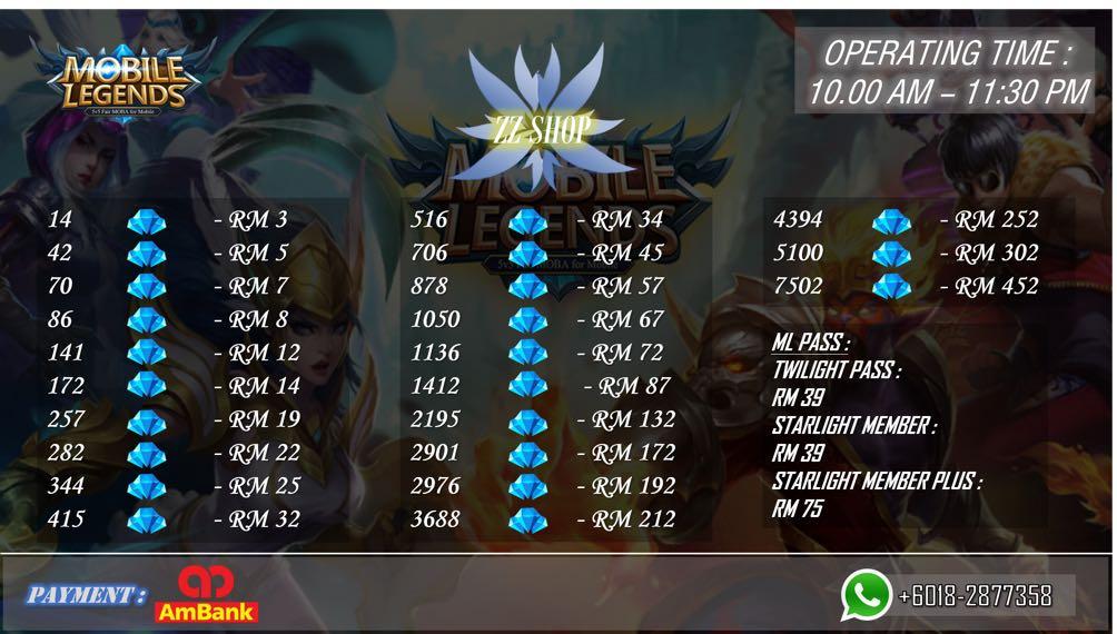 Topup Diamond Murah Mobile Legends Bang Bang Video Gaming Video Games On Carousell