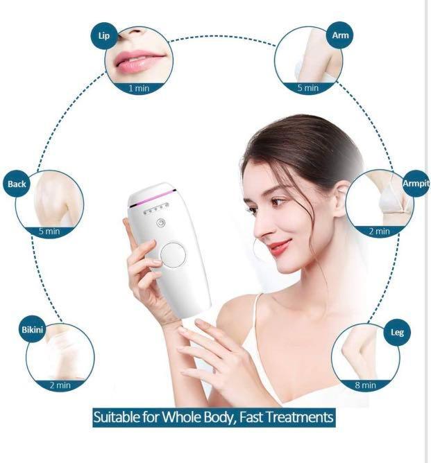TOULLGO IPL Hair Removal Permanent Hair Removal IPL Epilator Hair Removal 500 000 Flashes Painless Intense Pulsed Light Epilator for Women and Men