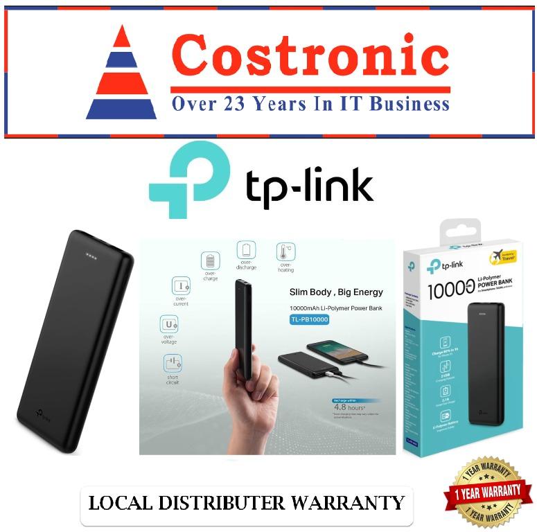 Tp Link Tp Link Model Tl Pb Pb mah Fast Recharge Li Polymer Ultra Slim Powerbank Power Bank With Dual Usb Support Full Recharge In 5 Hours Mobile Phones