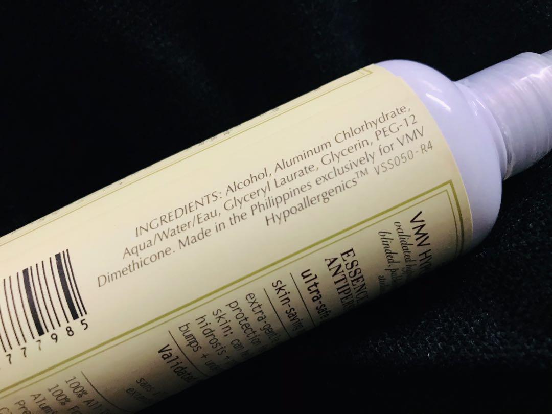 VMV Hypoallergenic Deodorant Antiperspirant Spray, Beauty & Personal Care, Bath & Body, Body