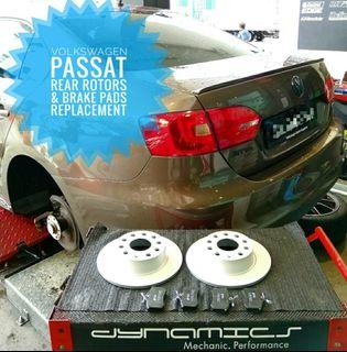 passat rear brake pad replacement