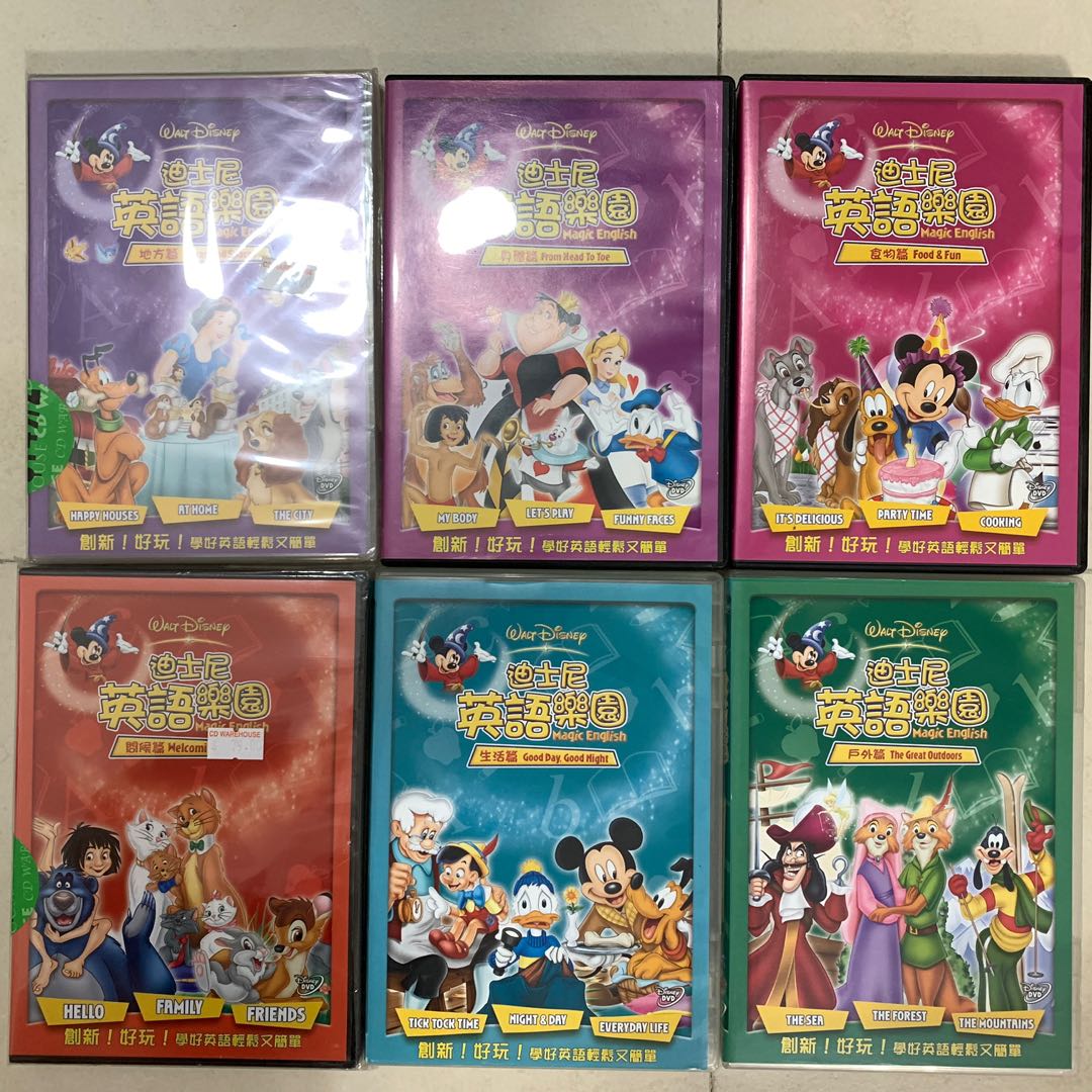Walt Disney Magic English DVD 廸士尼英語樂園(6隻), 興趣及遊戲 