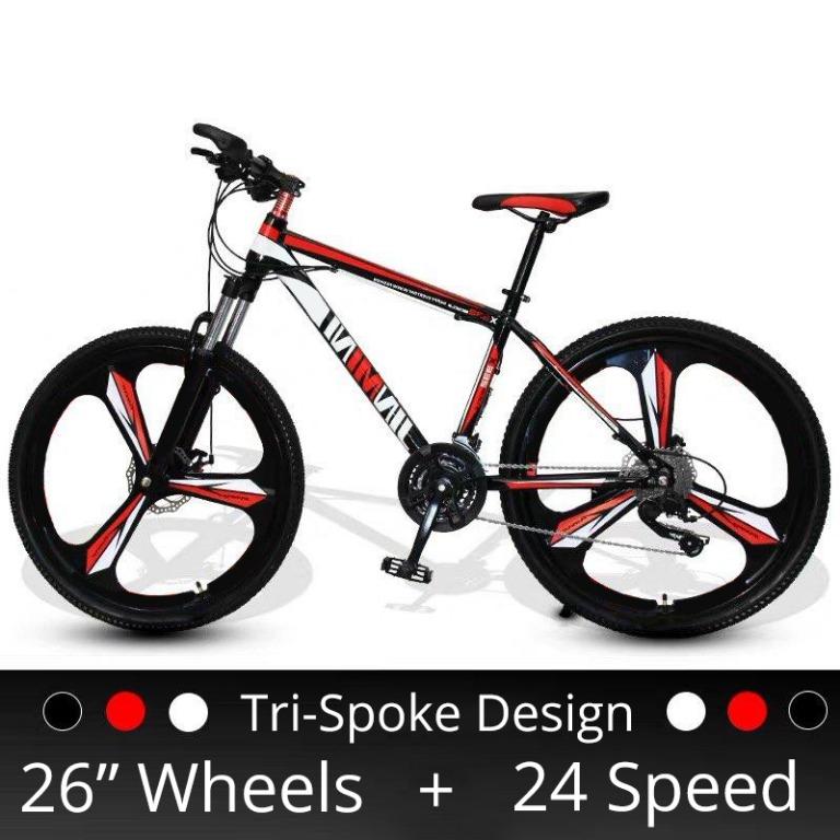 tri spoke wheels mountain bike