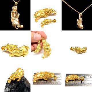 24K Real Gold PiYao Pendants