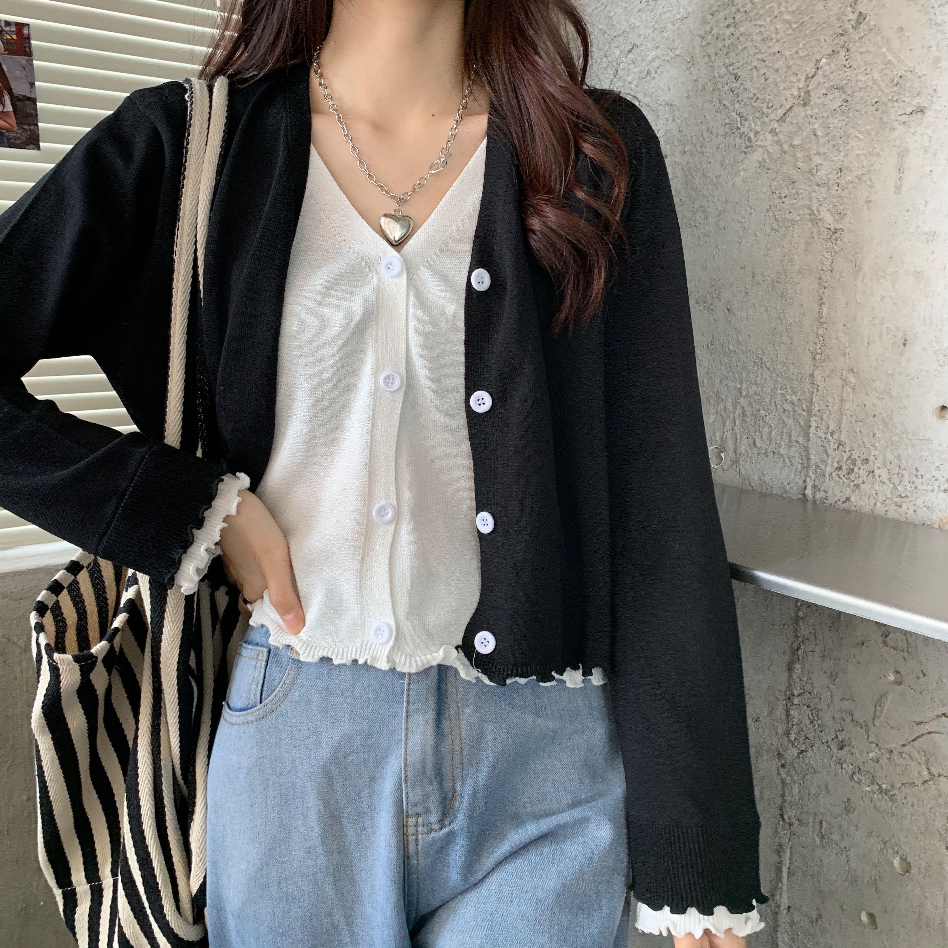 2 in 1 cardigan top