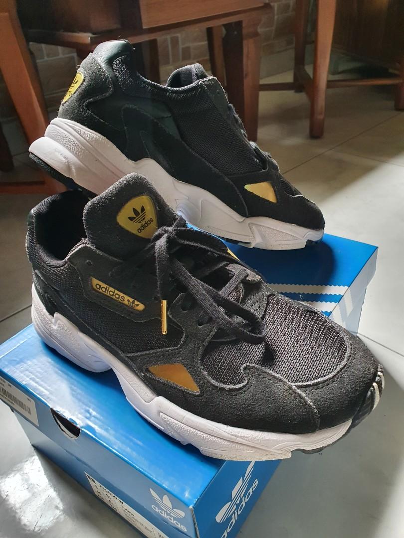 adidas falcon black gold
