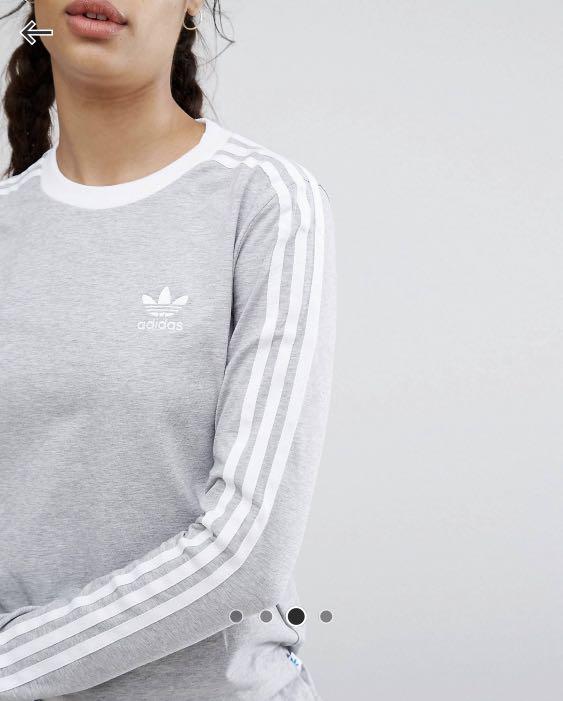 grey long sleeve adidas top