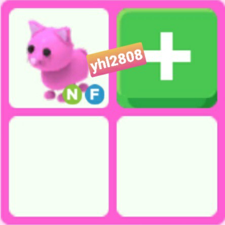 Adopt Me Nf Pink Cat Video Gaming Gaming Accessories In Game Products On Carousell