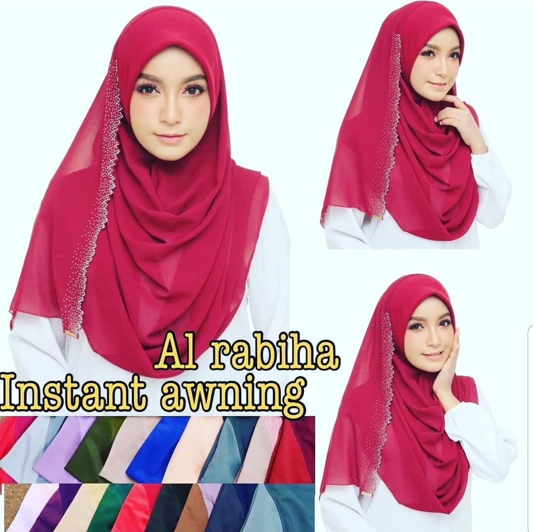 Al Rabiha Awning Hijab, Women's Fashion, Dresses & Sets, Traditional