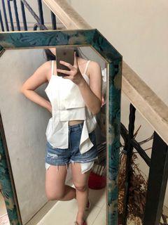 Asymmetrical White Top