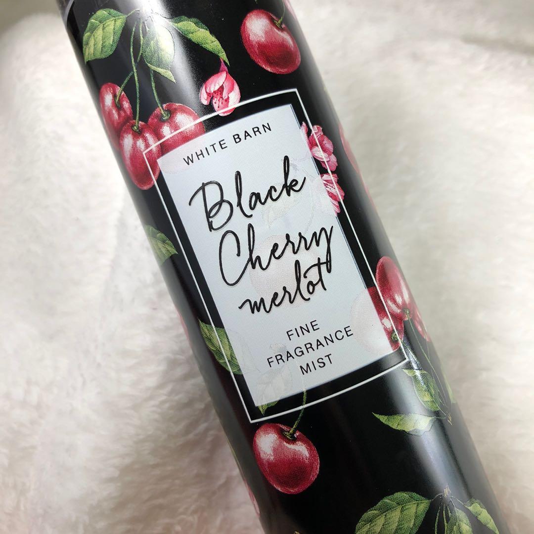 Authentic Bath & Body Works Body Mist WHITE BARN BLACK CHERRY MERLOT