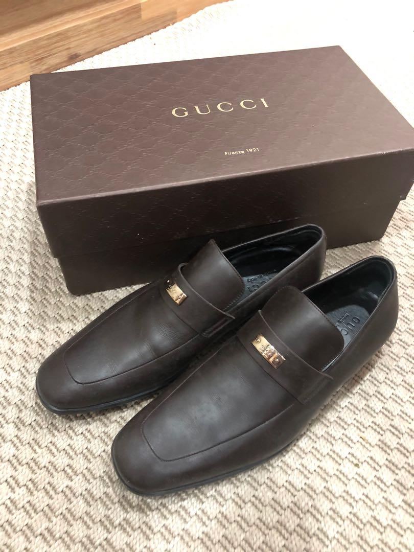 Kasut Gucci Leather, Men's Fashion, Footwear, Dress shoes on Carousell
