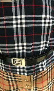 Balenciaga black leather belt