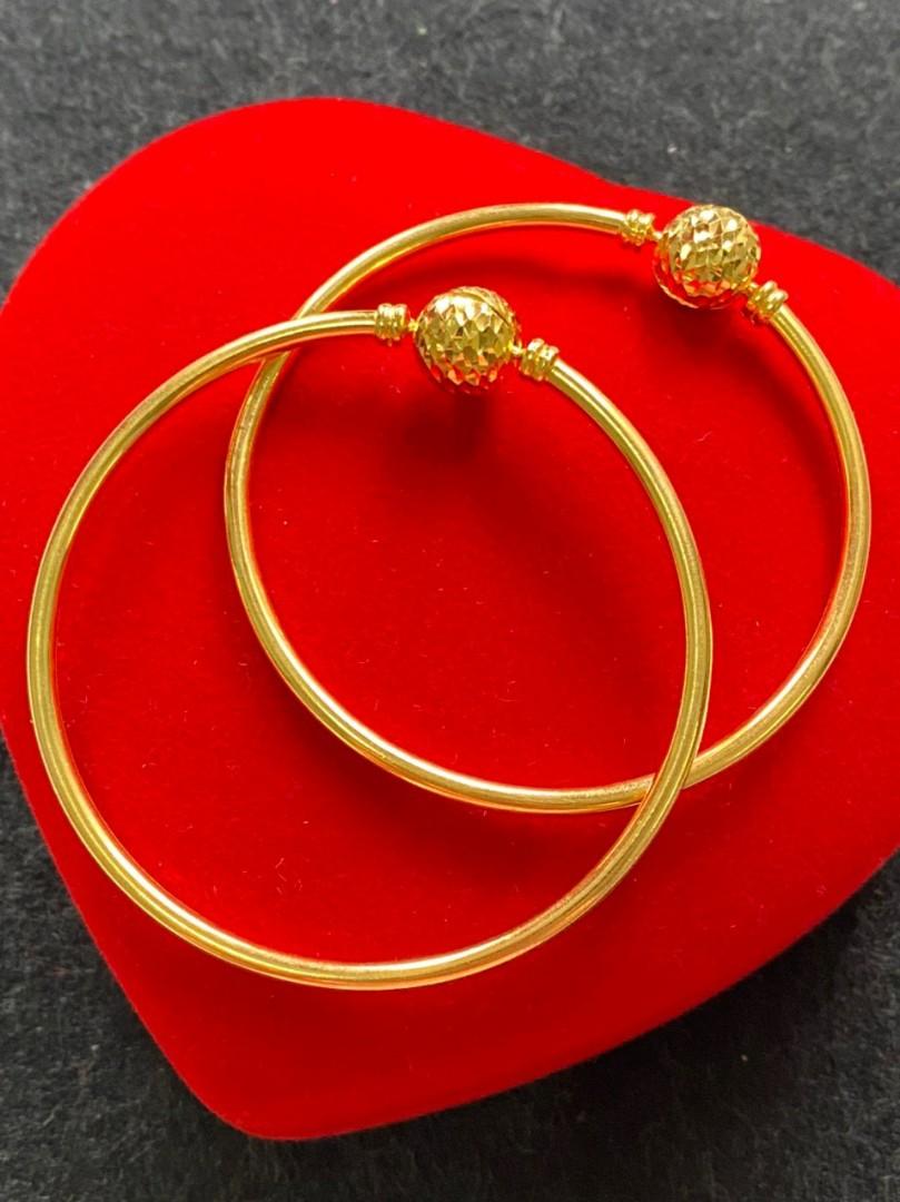 Bangle Gold 916 Authentic 5 5cm Diameter Women S Fashion Jewellery On Carousell