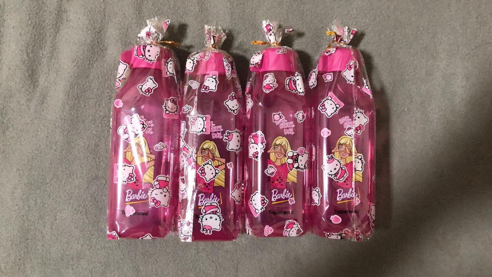 Tupperware Barbie Kids Lunch Set with 750 ml fliptop bottle