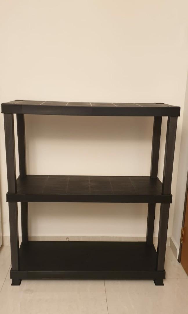 Toyogo Black 3 Tier Rack Furniture Home Living Home Improvement Organisation Storage Boxes Baskets On Carousell