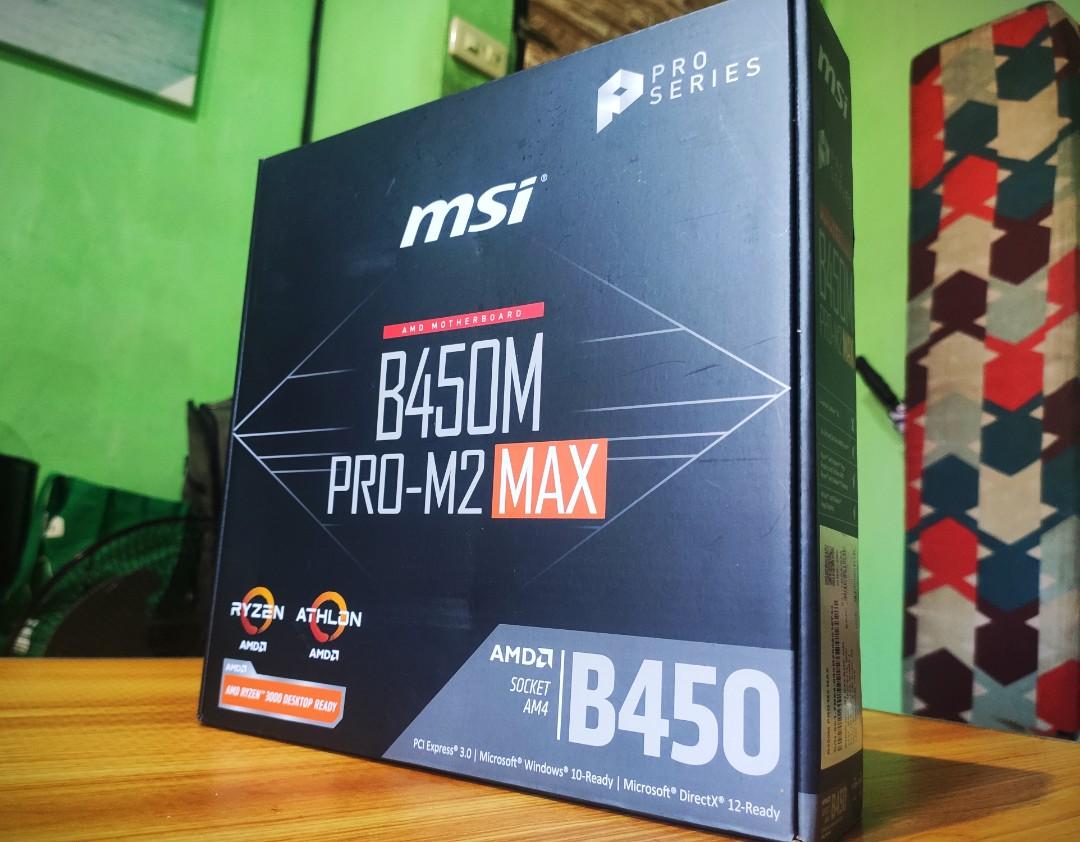 Bnew Msi B450m Pro M2 Max Motherboard Electronics Computer Parts Accessories On Carousell